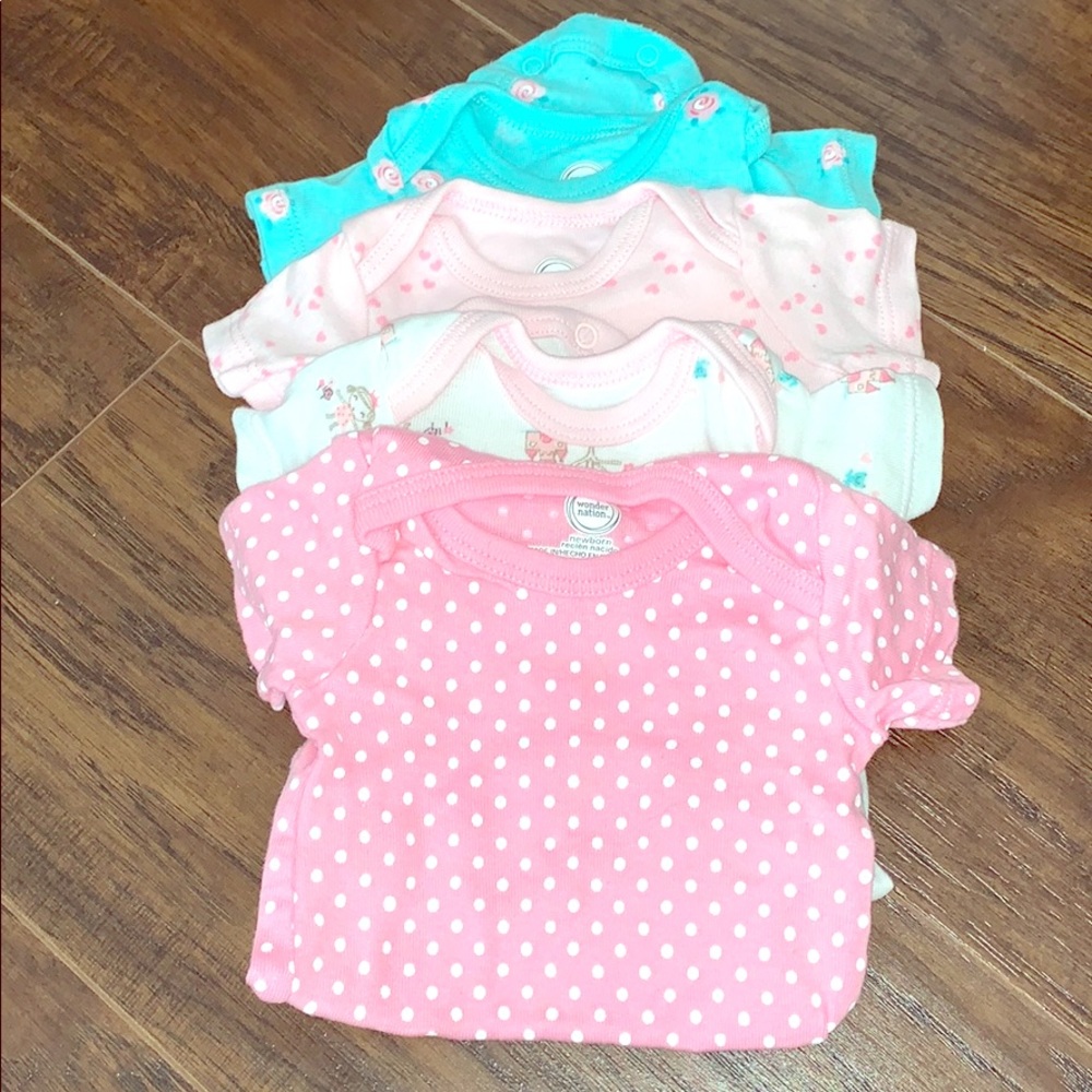 4 Newborn Onesies